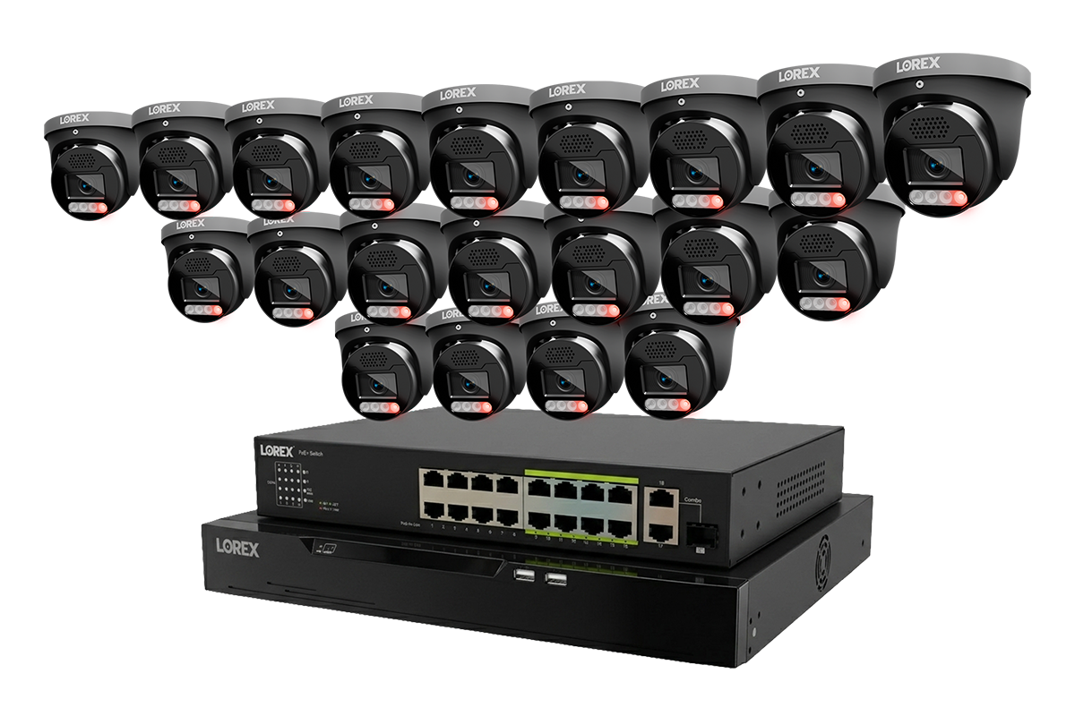 Lorex Connect X Series 4K 32-Channel Wired NVR System with X5 Turret Security Cameras - 8TB