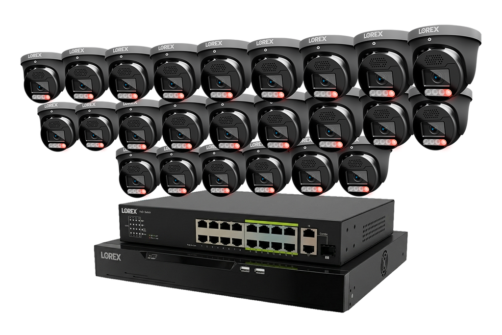 Lorex Connect X Series 4K 32-Channel Wired NVR System with X5 Turret Security Cameras - 8TB