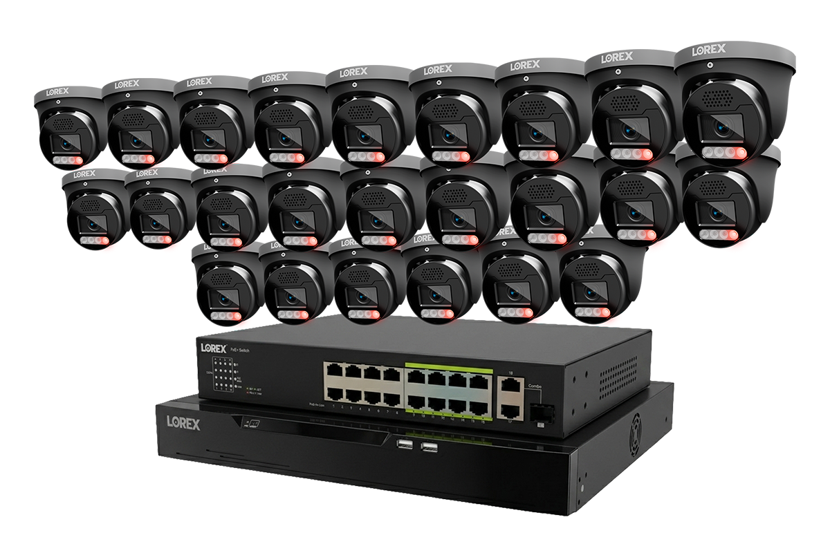 Lorex Connect X Series 4K 32-Channel Wired NVR System with X5 Turret Security Cameras - 8TB