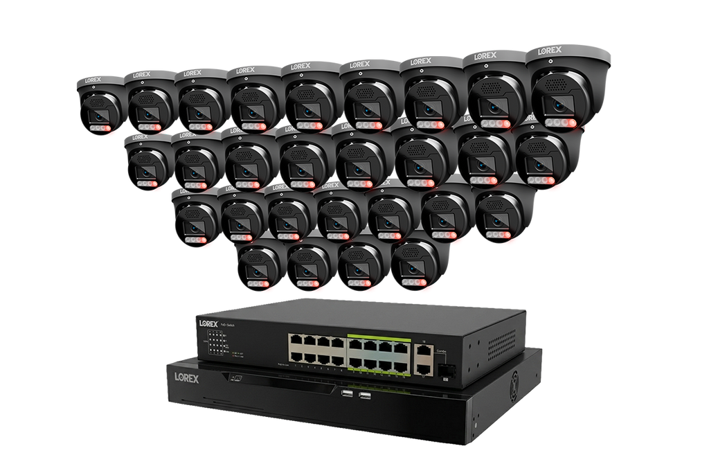Lorex Connect X Series 4K 32-Channel Wired NVR System with X5 Turret Security Cameras - 8TB