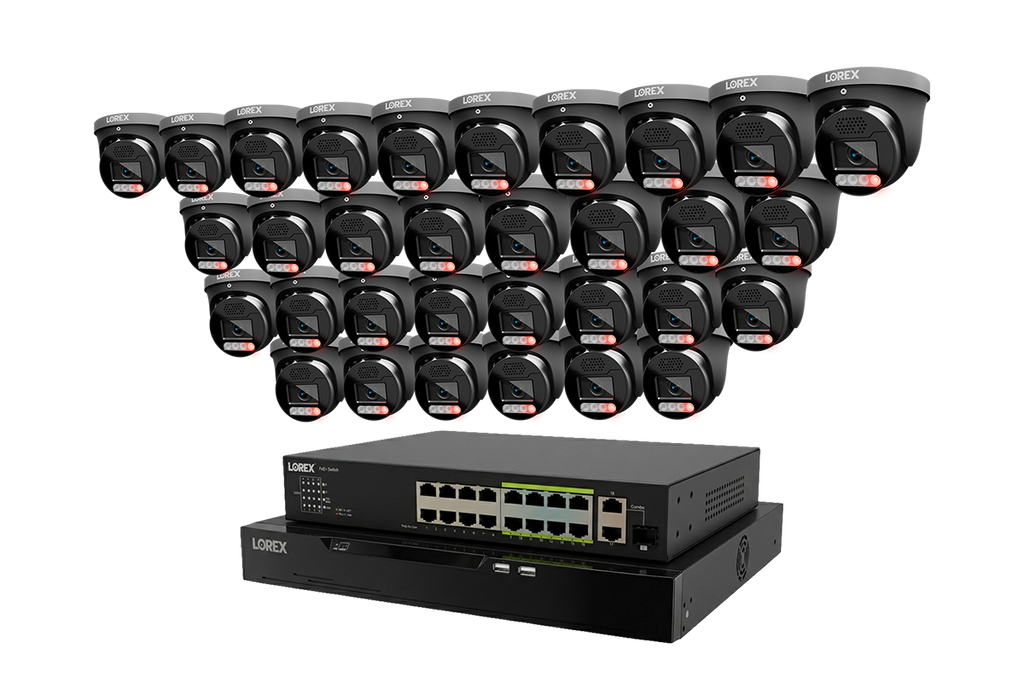 Lorex Connect X Series 4K 32-Channel Wired NVR System with X5 Turret Security Cameras - 8TB