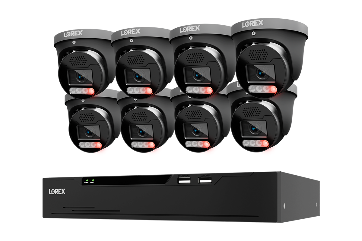Lorex Connect X Series 4K 8-Channel Wired NVR System with X5 Turret Security Cameras - 2TB