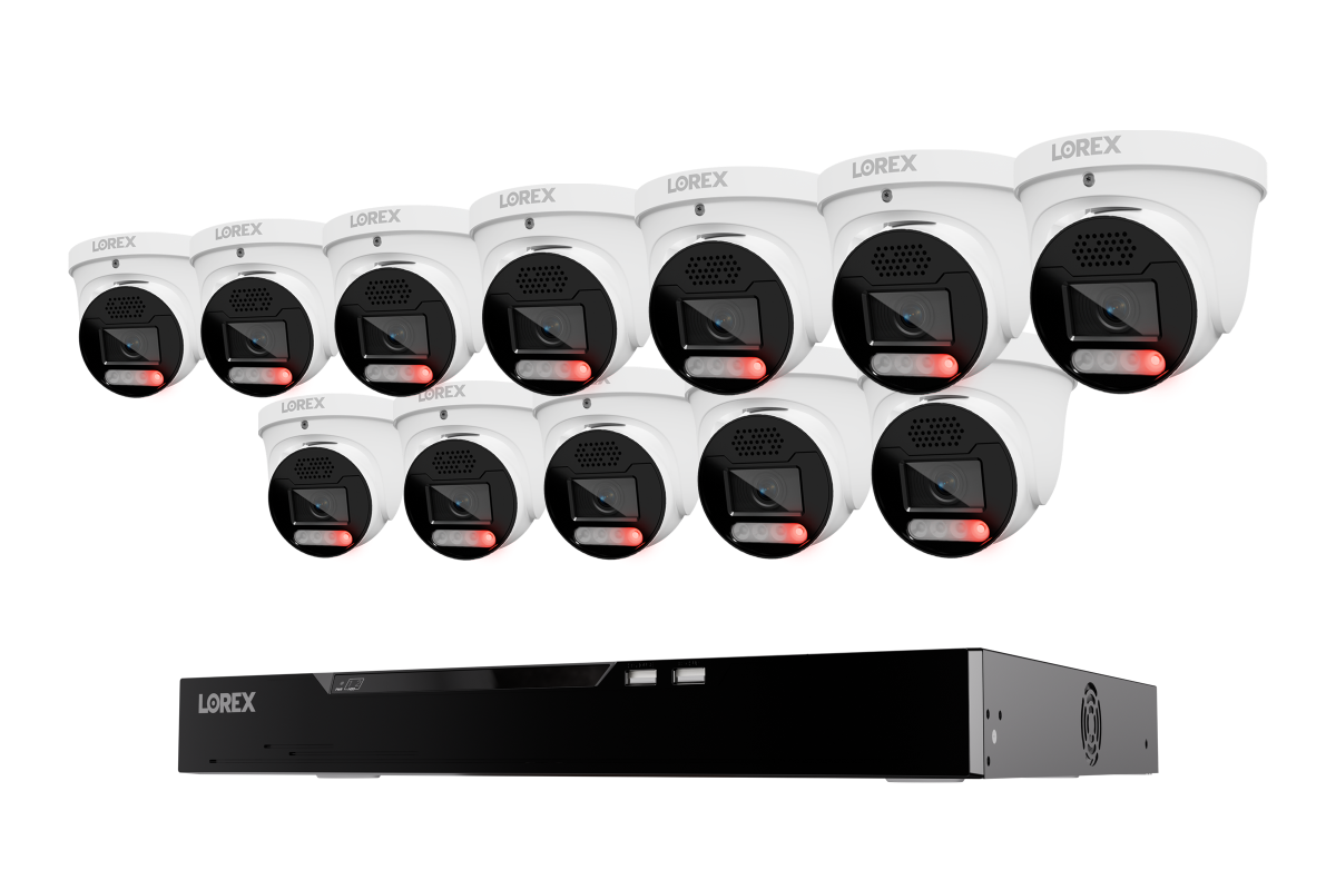 Lorex Connect X Series 4K 16-Channel Wired NVR System with X5 Turret Security Cameras - 4TB