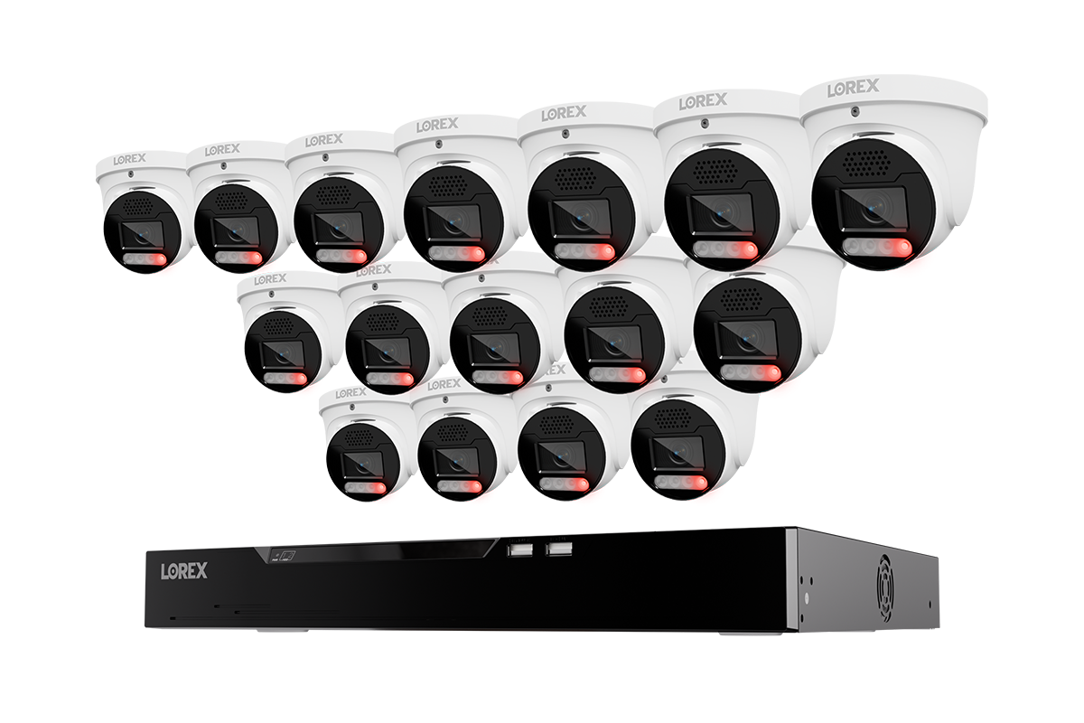 Lorex Connect X Series 4K 16-Channel Wired NVR System with X5 Turret Security Cameras - 4TB