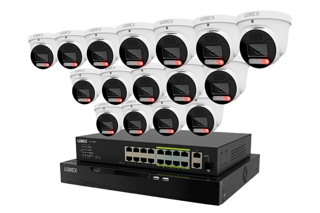 Lorex Connect X Series 4K 32-Channel Wired NVR System with X5 Turret Security Cameras - 8TB