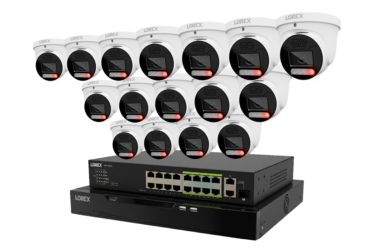 Lorex Connect X Series 4K 32-Channel Wired NVR System with X5 Turret Security Cameras - 8TB