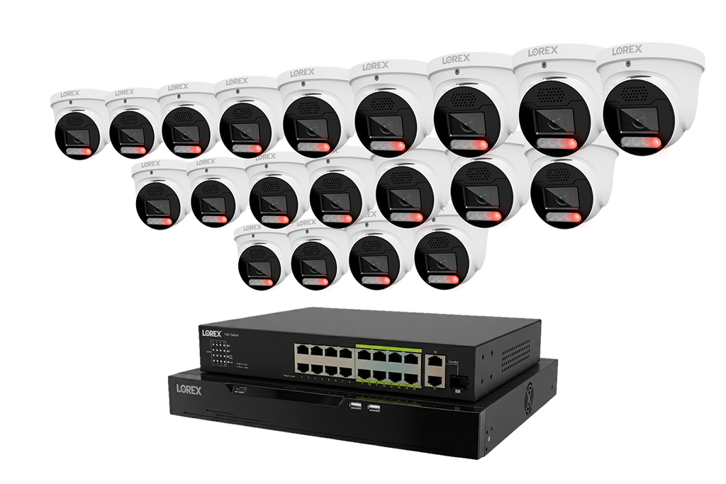 Lorex Connect X Series 4K 32-Channel Wired NVR System with X5 Turret Security Cameras - 8TB