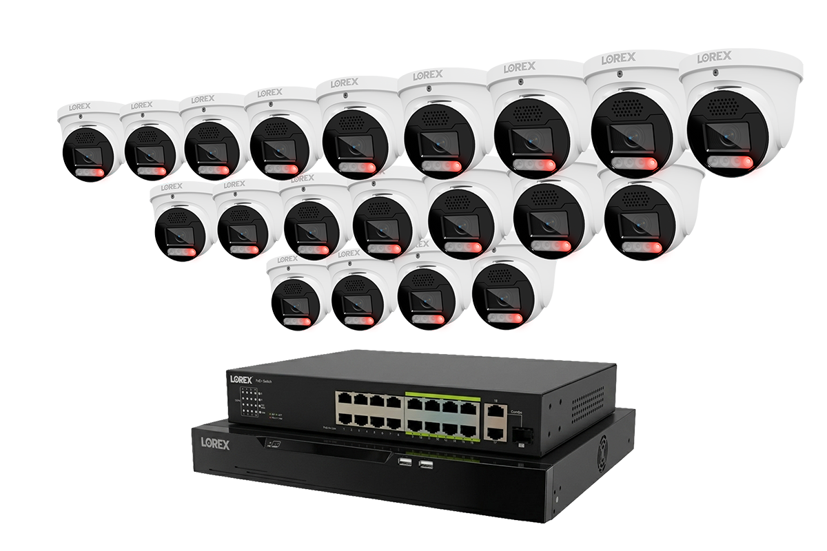 Lorex Connect X Series 4K 32-Channel Wired NVR System with X5 Turret Security Cameras - 8TB