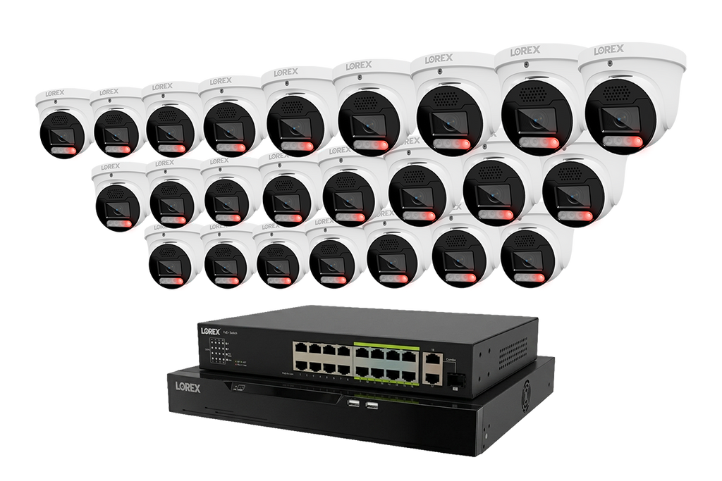 Lorex Connect X Series 4K 32-Channel Wired NVR System with X5 Turret Security Cameras - 8TB