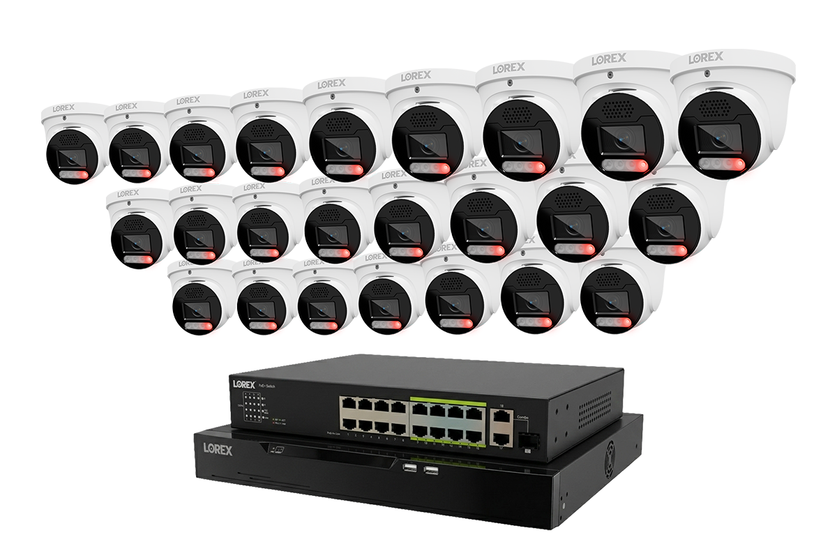 Lorex Connect X Series 4K 32-Channel Wired NVR System with X5 Turret Security Cameras - 8TB