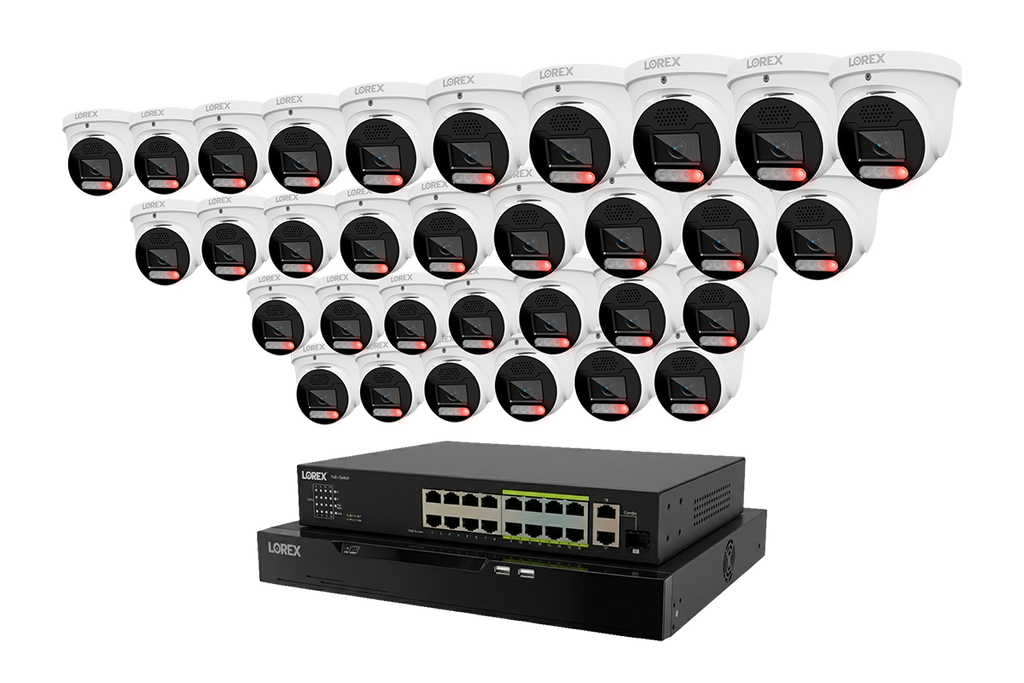 Lorex Connect X Series 4K 32-Channel Wired NVR System with X5 Turret Security Cameras - 8TB