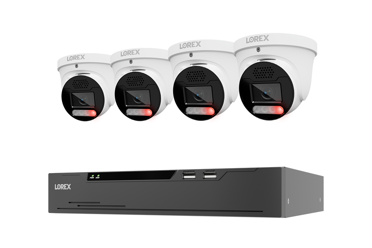 Lorex Connect X Series 4K 8-Channel Wired NVR System with X5 Turret Security Cameras - 2TB