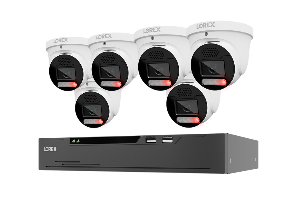 Lorex Connect X Series 4K 8-Channel Wired NVR System with X5 Turret Security Cameras - 2TB