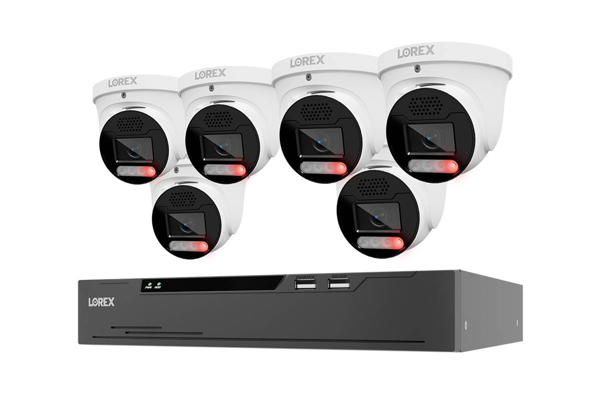 Lorex Connect X Series 4K 8-Channel Wired NVR System with X5 Turret Security Cameras - 2TB