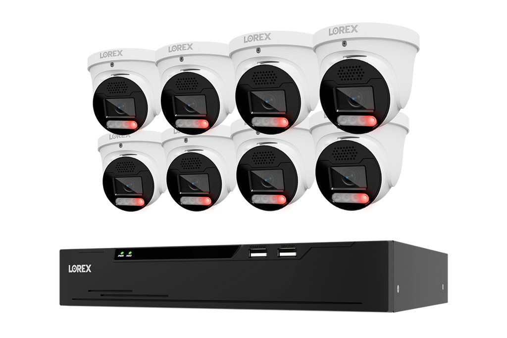 Lorex Connect X Series 4K 8-Channel Wired NVR System with X5 Turret Security Cameras - 2TB