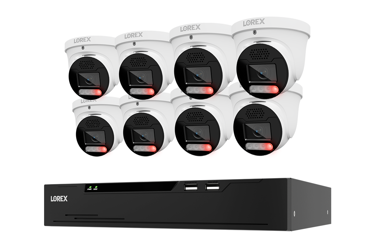 Lorex Connect X Series 4K 8-Channel Wired NVR System with X5 Turret Security Cameras - 2TB