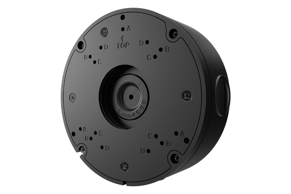 Round Junction Box for Motorized Varifocal and Dual-Lens Cameras (Metal)