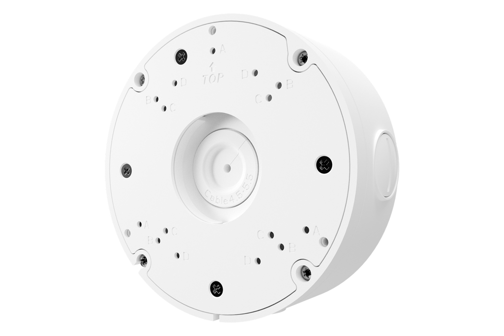 Round Junction Box for Motorized Varifocal and Dual-Lens Cameras (Metal)