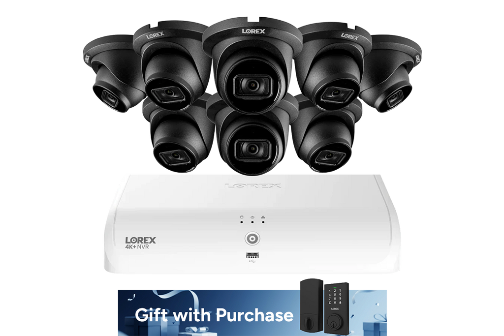 Lorex Fusion Series 4K+ 16 Channel (8 Wired + 8 Fusion Wi-Fi) 2TB Wired System with A14 Wired 4K IP Turret Cameras