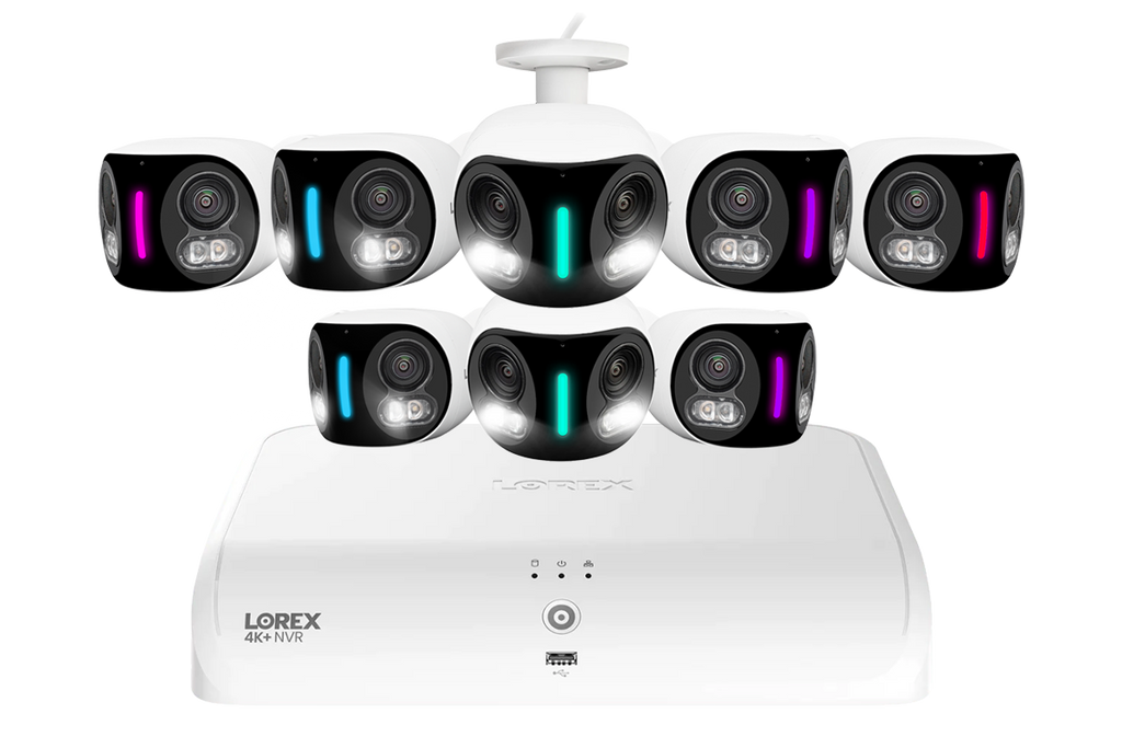 Lorex Fusion Series 4K+ 16 Channel (8 Wired + 8 Fusion Wi-Fi) 2TB Wired System with H20 Wired 4K IP Dual Lens Cameras