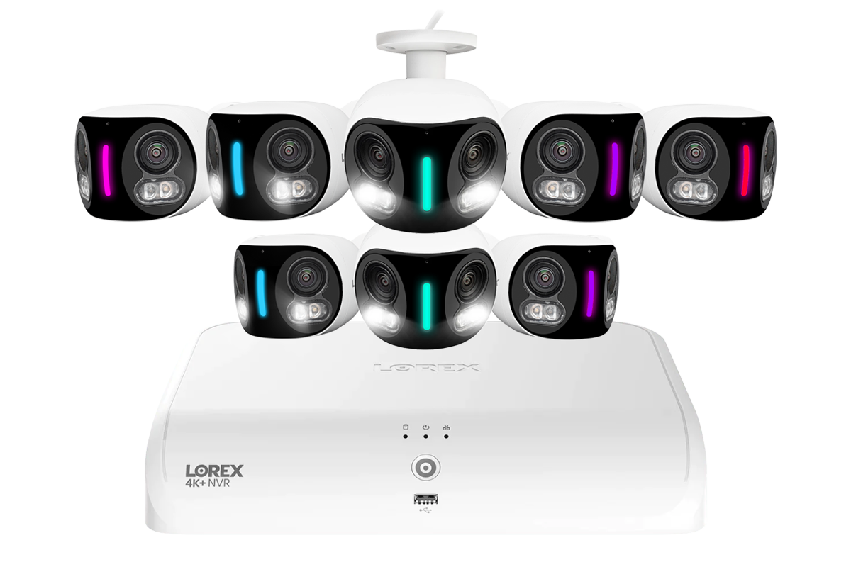 Lorex Fusion Series 4K+ 16 Channel (8 Wired + 8 Fusion Wi-Fi) 2TB Wired System with H20 Wired 4K IP Dual Lens Cameras