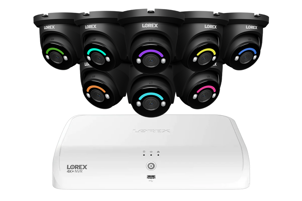 Lorex Fusion Series 4K 16 Channel (8 Wired + 8 Fusion Wi-Fi) 2TB Wired System with H12 Wired 4K IP Turret Cameras