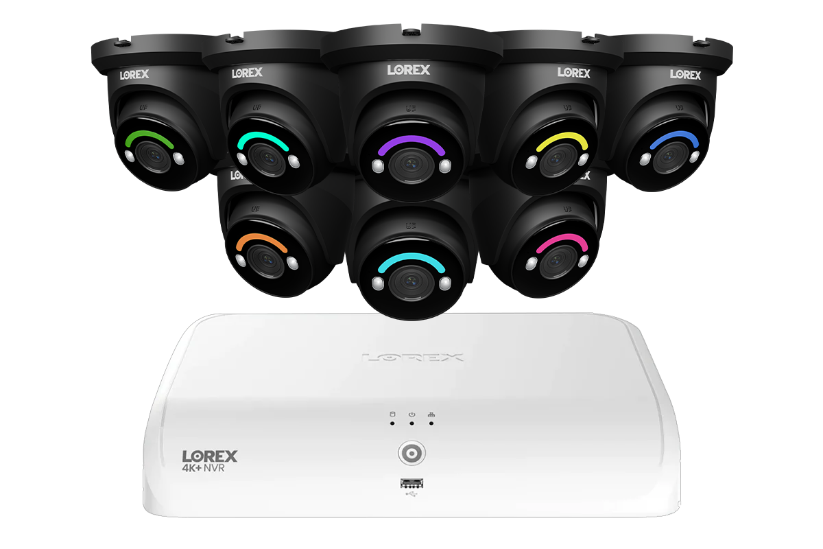 Lorex Fusion Series 4K 16 Channel (8 Wired + 8 Fusion Wi-Fi) 2TB Wired System with H12 Wired 4K IP Turret Cameras