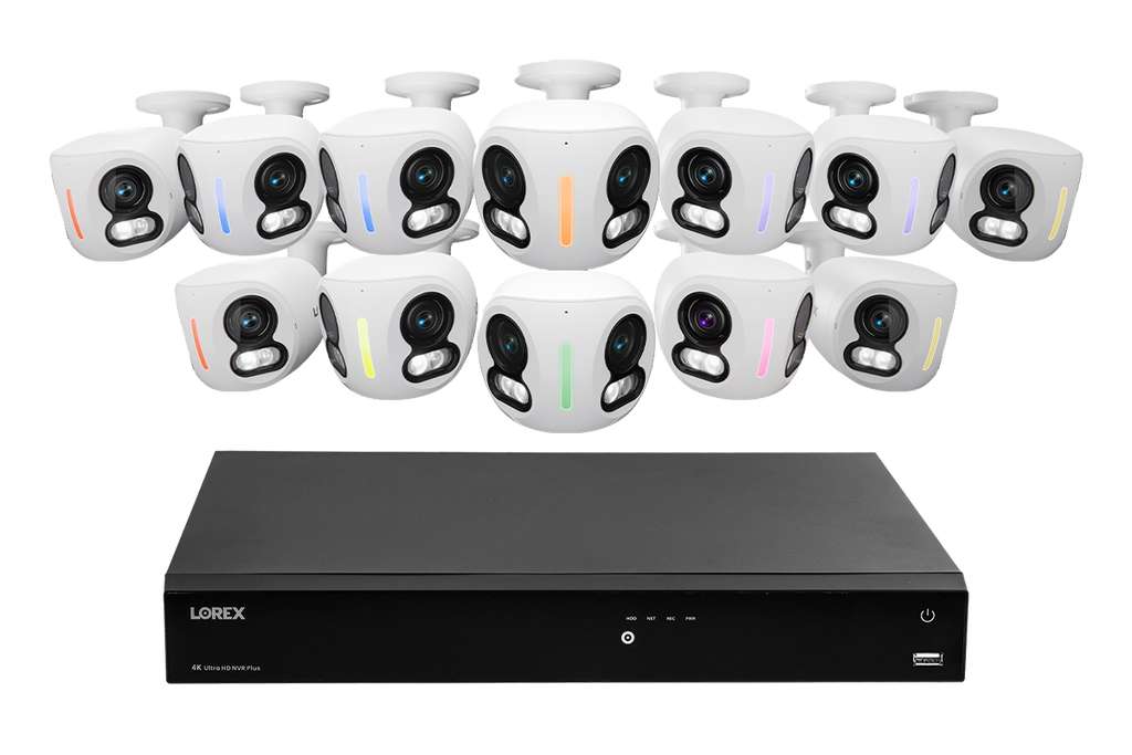 Lorex Classic Fusion Series 4K 16 Channel 4TB Wired NVR System with 4K IP Dual Lens Cameras