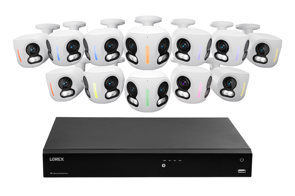Lorex Classic Fusion Series 4K 16 Channel 4TB Wired NVR System with 4K IP Dual Lens Cameras