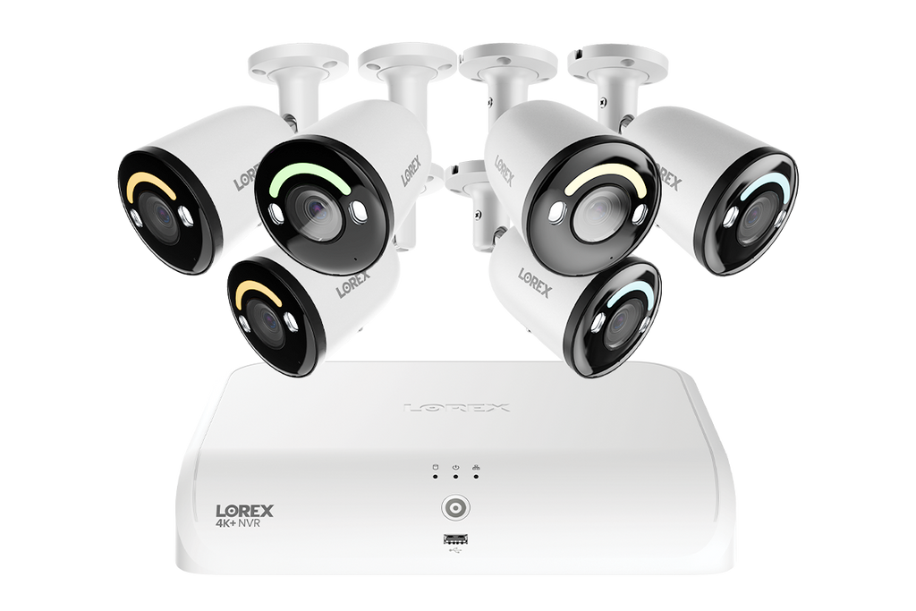 Lorex Classic 4K+ 12MP 16 Channel 2TB Wired NVR System with Smart Security Lighting Bullet IP Cameras