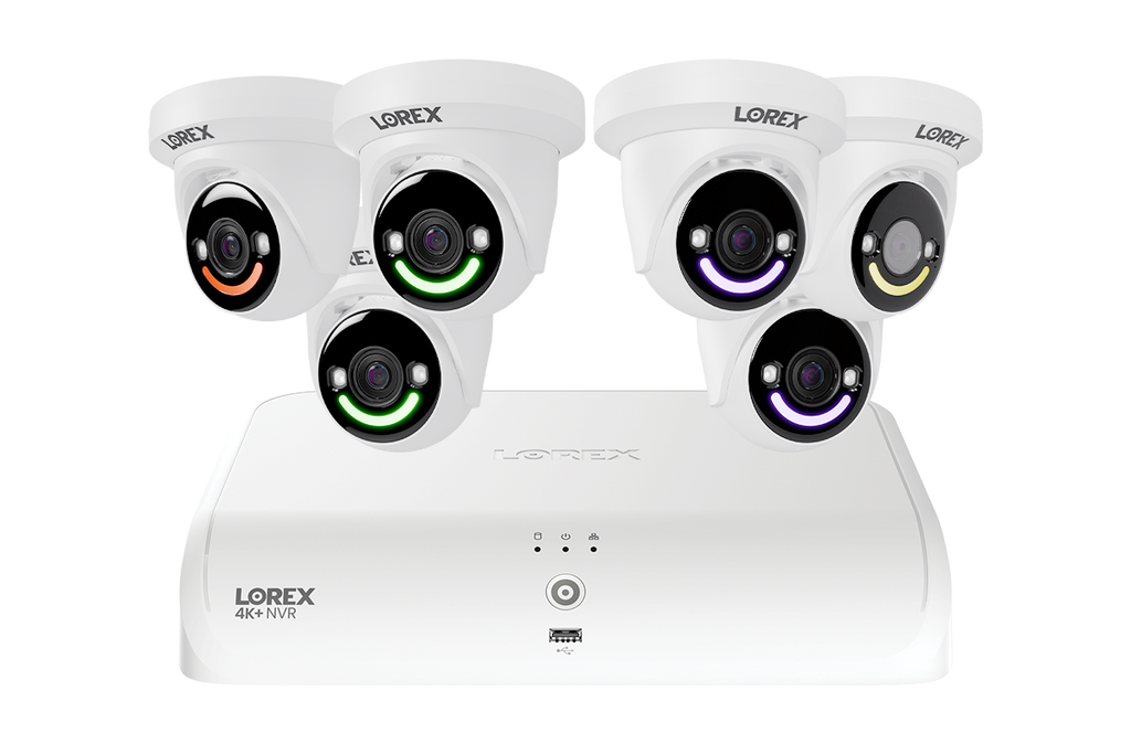 Lorex Classic 4K+ 12MP 16 Channel 2TB Wired NVR System with Smart Security Lighting Turret IP Cameras