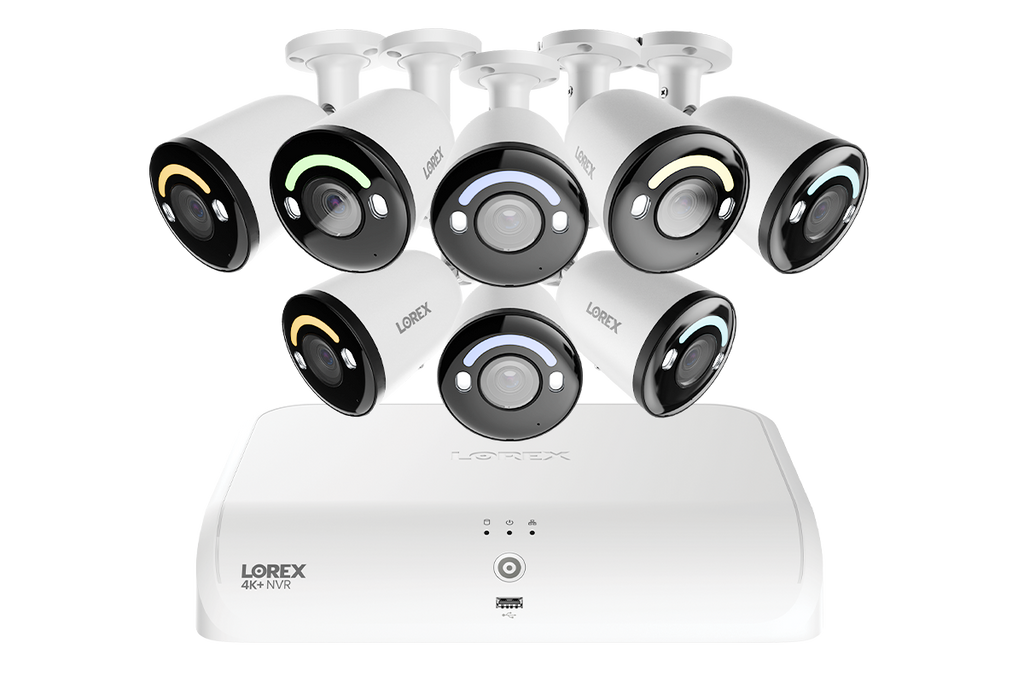 Lorex Classic 4K+ 12MP 16 Channel 2TB Wired NVR System with Smart Security Lighting Bullet IP Cameras