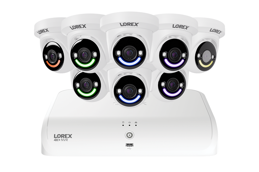 Lorex Classic 4K+ 12MP 16 Channel 2TB Wired NVR System with Smart Security Lighting Turret IP Cameras