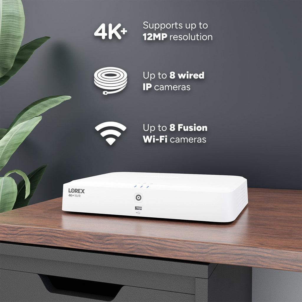 Lorex Classic App | 4K+ 2TB Wired NVR System | 8 4K IP PoE Cameras