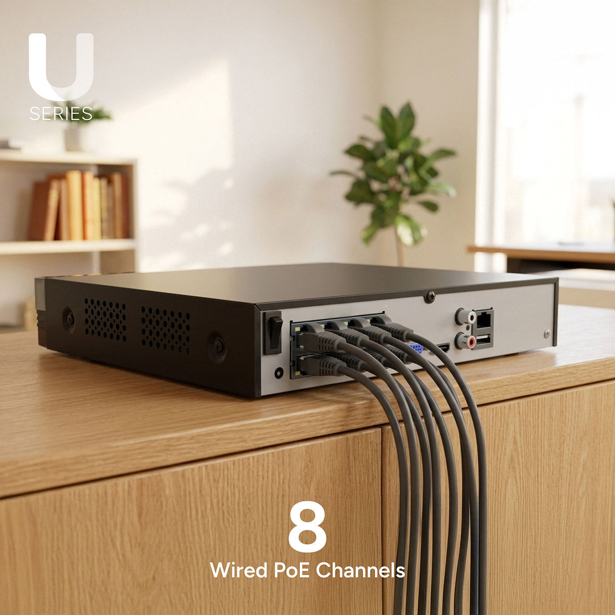 Lorex Connect U Series 4K 8-Channel Wired NVR System with U3 2K+ PoE Turret Cameras - 2TB