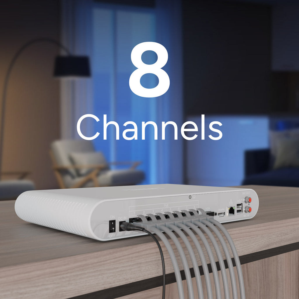 Lorex Connect V Series 4K 8-Channel Wired NVR System with V5 4K PoE Bullet Cameras - 1TB