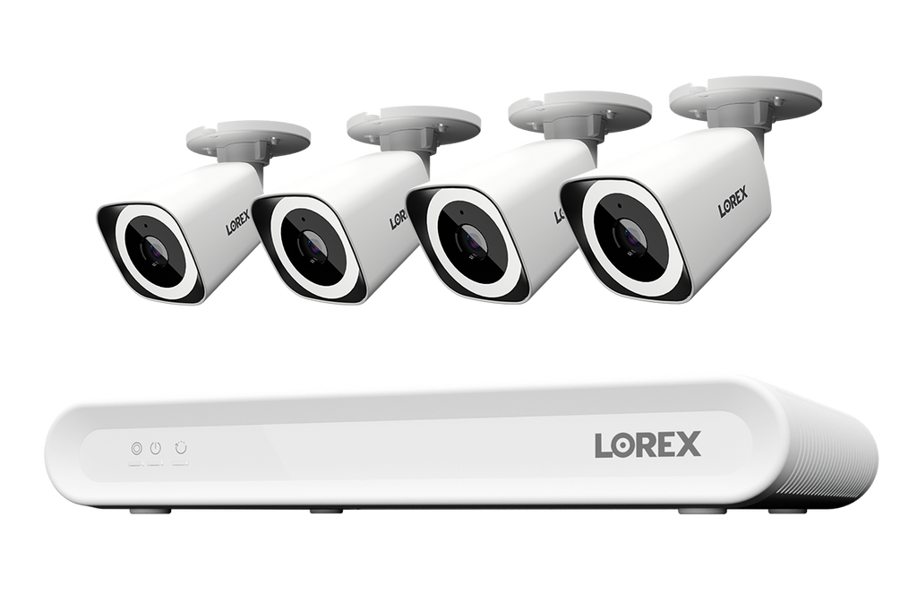Lorex Connect V Series 4K 8-Channel Wired NVR System with V3 4K PoE Bullet Cameras - 1TB