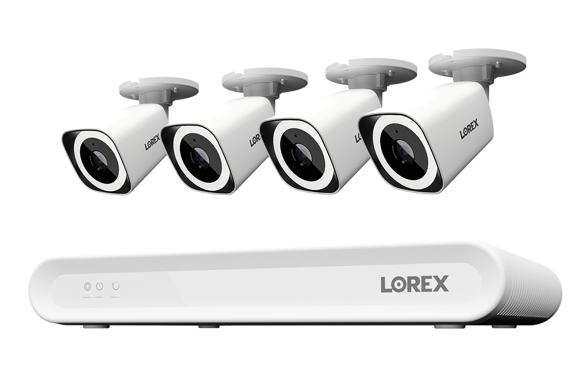Lorex Connect V Series 4K 8-Channel Wired NVR System with V3 4K PoE Bullet Cameras - 1TB