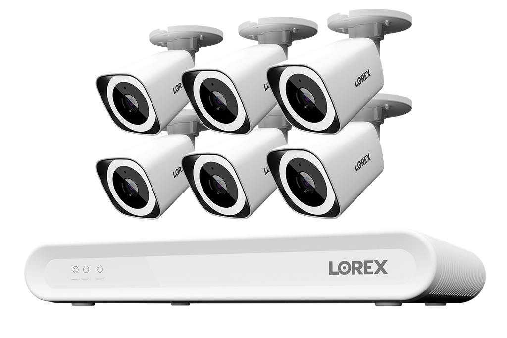 Lorex Connect V Series 4K 8-Channel Wired NVR System with V3 4K PoE Bullet Cameras - 1TB