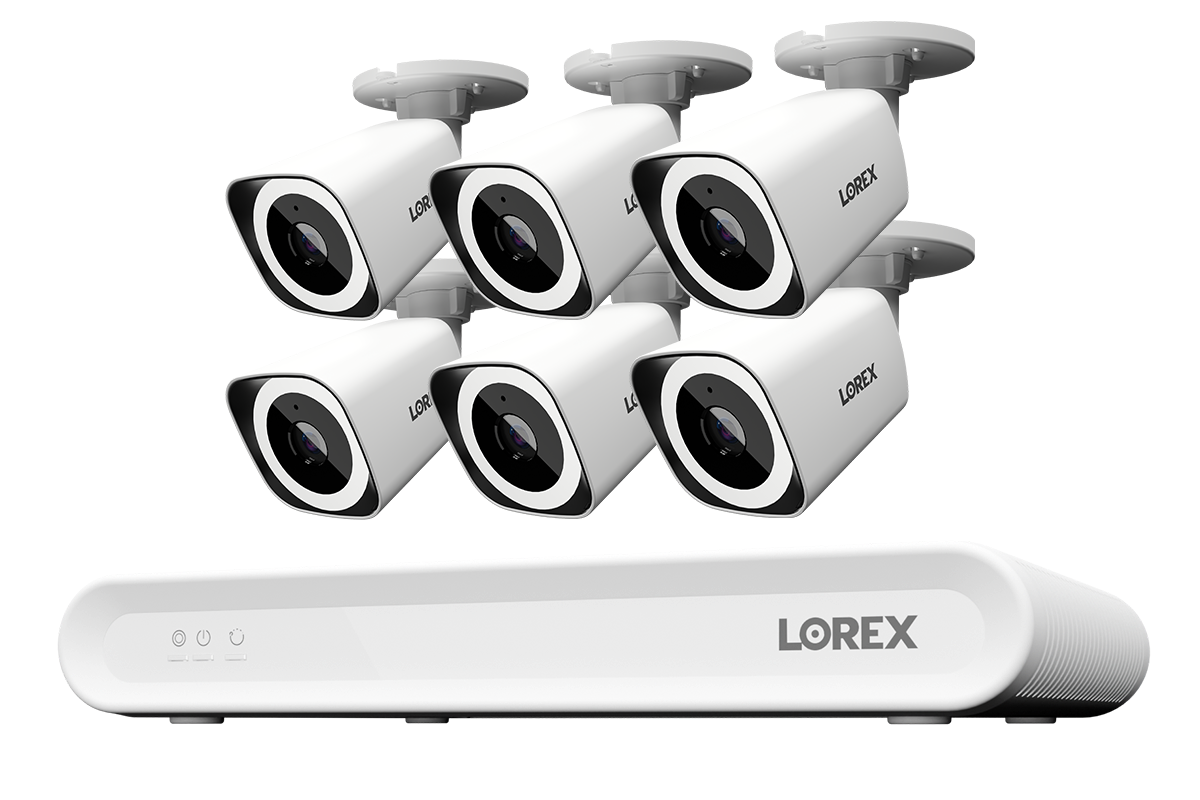 Lorex Connect V Series 4K 8-Channel Wired NVR System with V3 4K PoE Bullet Cameras - 1TB