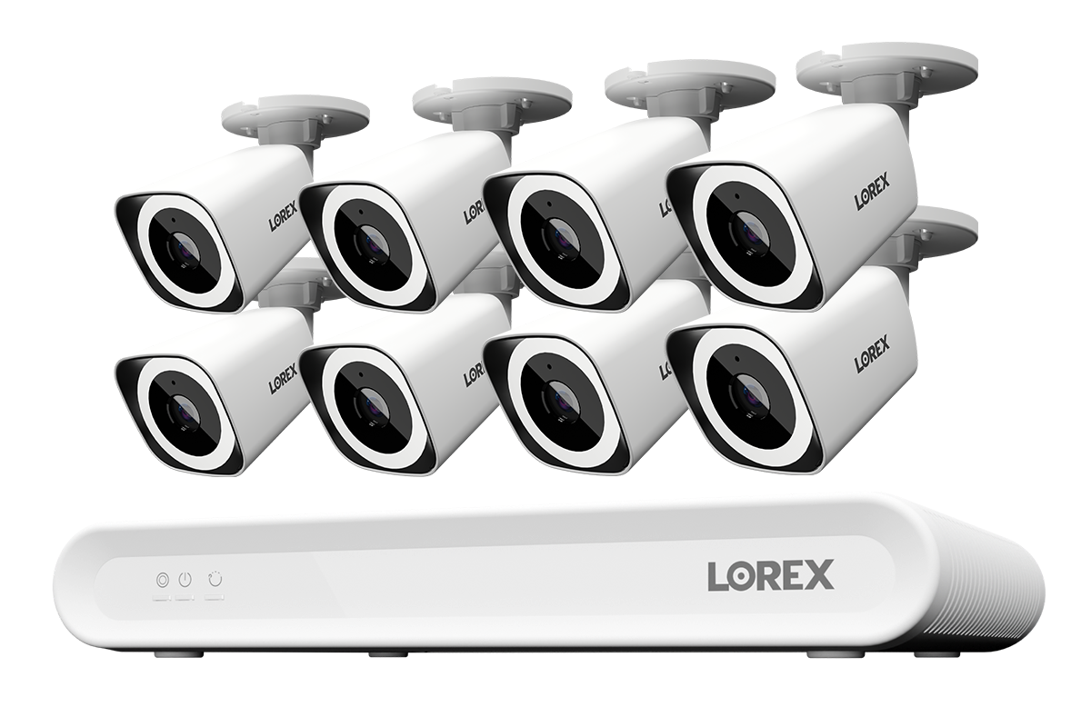 Lorex Connect V Series 4K 8-Channel Wired NVR System with V3 4K PoE Bullet Cameras - 1TB