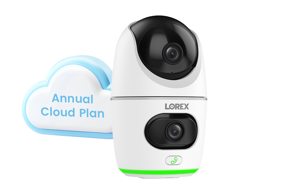 Lorex 2K Dual Lens Indoor Pan-Tilt Wi-Fi Security Camera