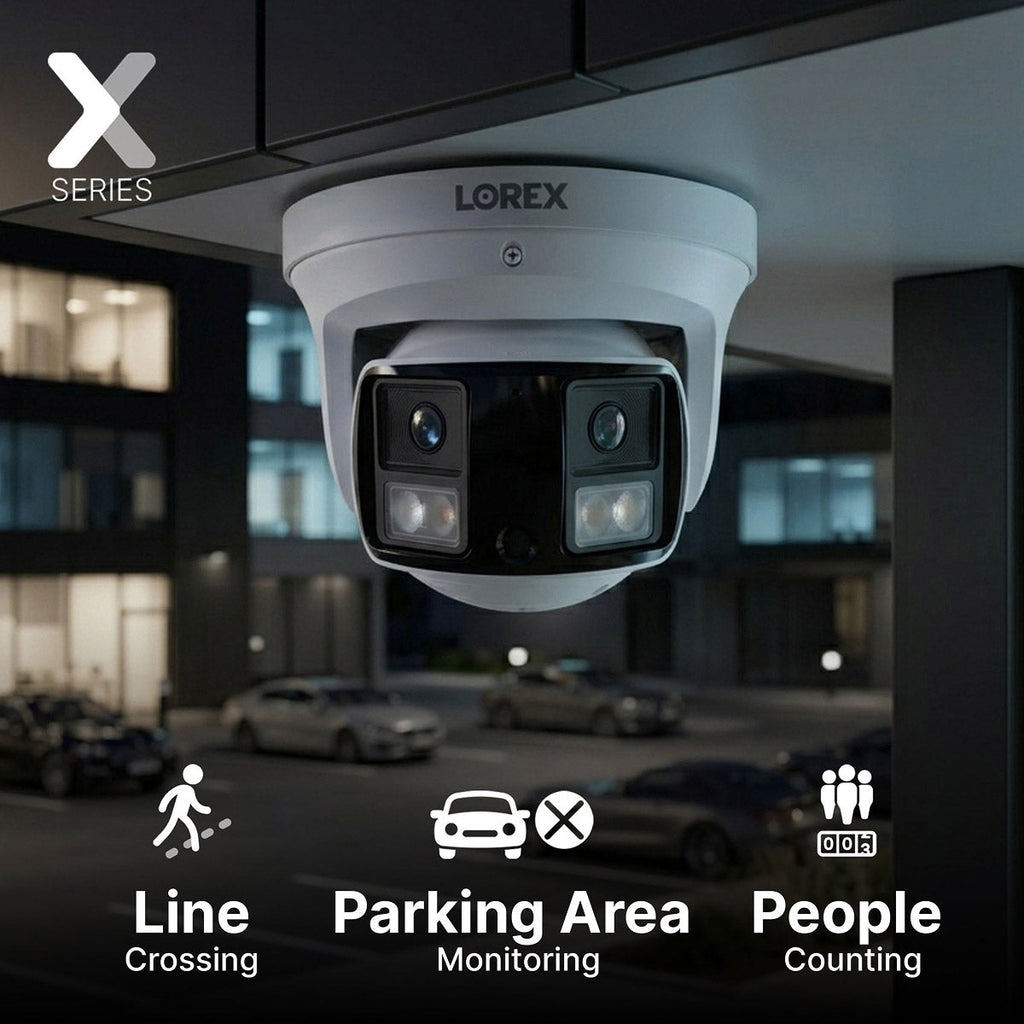 Lorex Connect X Series 4K 32-Channel Wired NVR System with X3 Dual-Lens Turret Camera - 8TB
