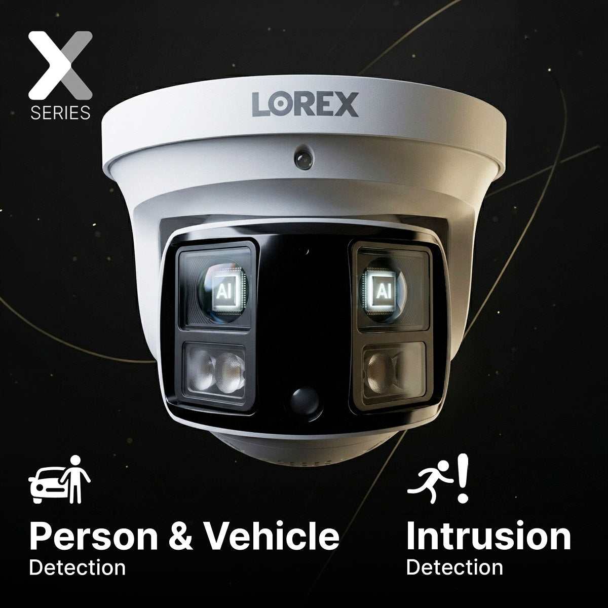 Lorex Connect X Series 4K 16-Channel Wired NVR System with X3 Dual-Lens Turret Camera - 4TB