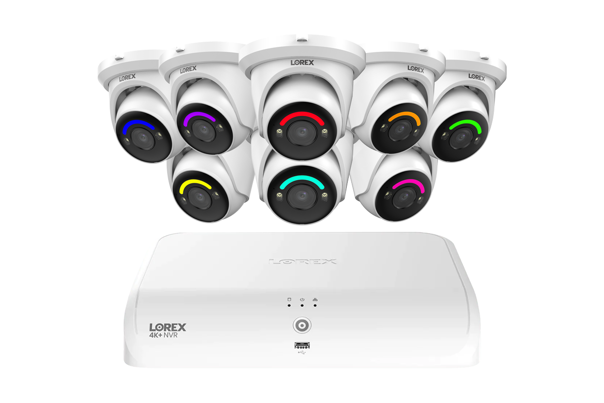 Lorex Fusion Series 4K 16 Channel (8 Wired + 8 Fusion Wi-Fi) 2TB Wired System with H12 Wired 4K IP Turret Cameras