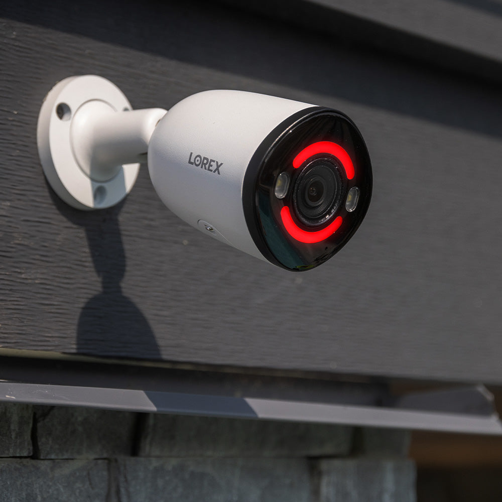 Lorex 4K+ 12MP IP Wired Bullet Security Camera with Smart Security Lighting (Open Box)