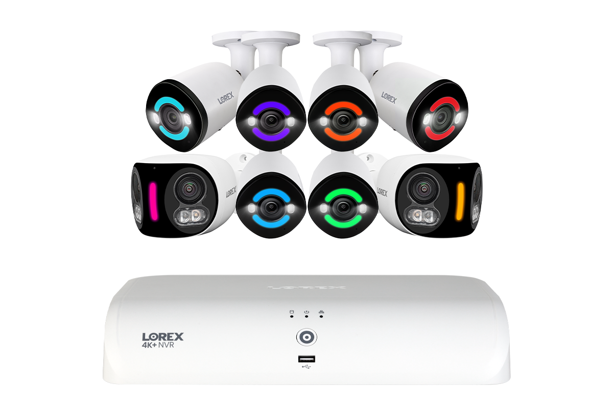 Lorex Fusion NVR with 2 Dual Lens and 6 IP Security Cameras - 4K 16-Channel 2TB Wired System
