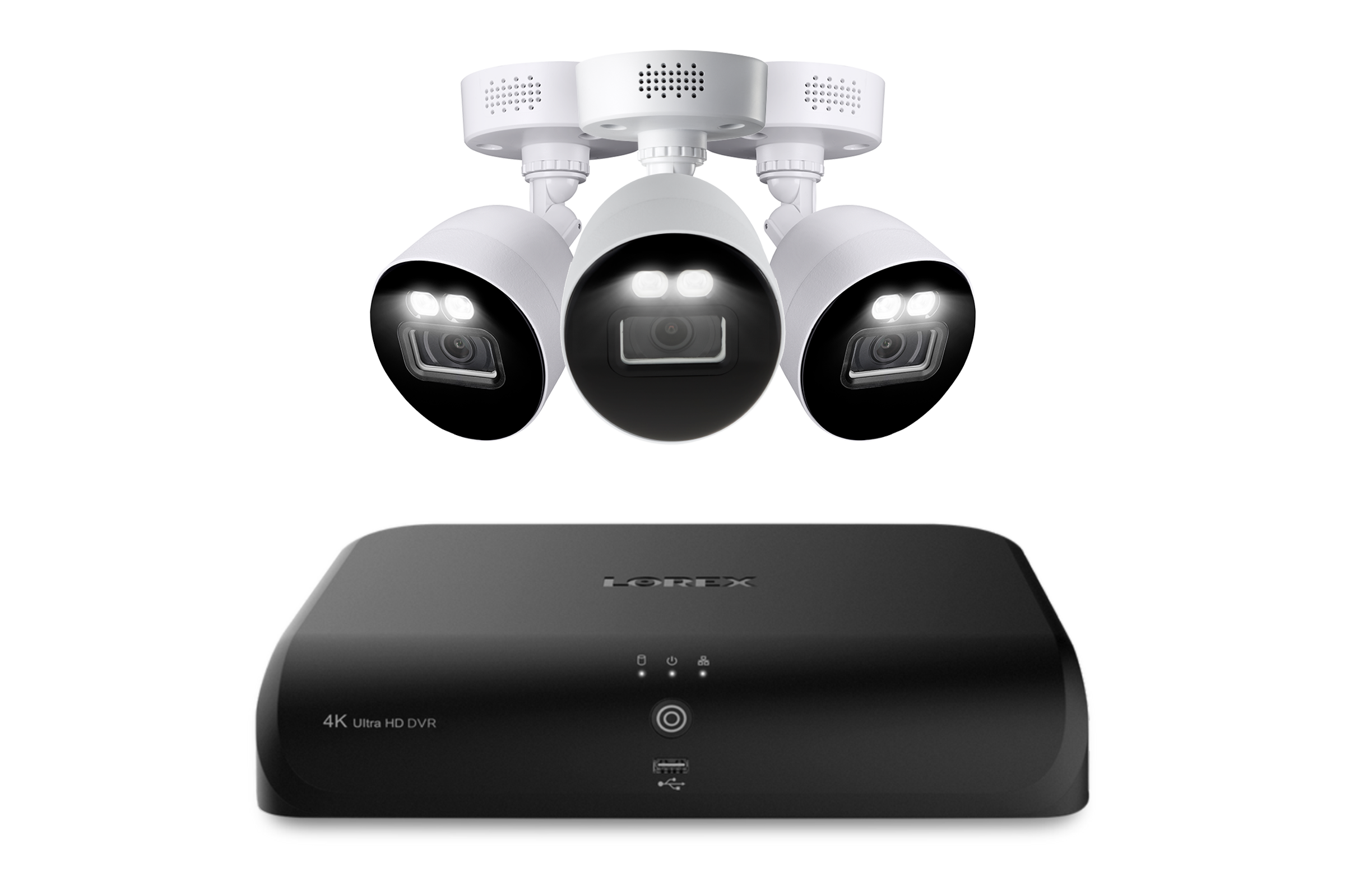 Lorex Fusion 4K 12 Camera Capable (8 Wired + 4 Wi-Fi) 2TB Wired DVR System with Three Active Deterrence Bullet Cameras - Amazon