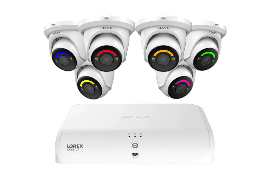 Lorex Fusion Series 4K 16 Channel (8 Wired + 8 Fusion Wi-Fi) 2TB Wired System with H12 Wired 4K IP Turret Cameras