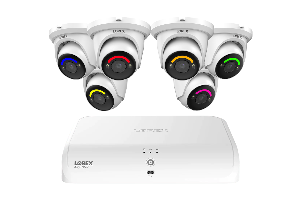 Lorex Fusion Series 4K 16 Channel (8 Wired + 8 Fusion Wi-Fi) 2TB Wired System with H12 Wired 4K IP Turret Cameras